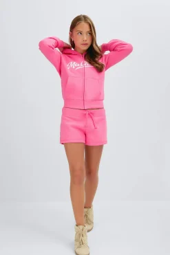 Y zip hoodie - Rosa - Gina Tricot