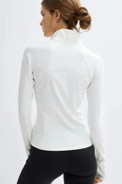 Zip yoga jacket - Weiß - Dame - Gina Tricot