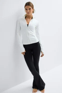 Zip yoga jacket - Weiß - Dame - Gina Tricot